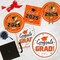 Graduation Party Supplies Kit Serves 50 - Graduation Party Orange Class of 2025 Tableware, Disposable Dinner Plates, Dessert Plates, and Napkins for Congrats Grad Party Decorations